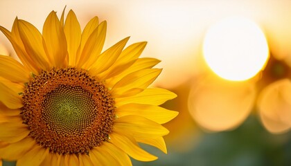 soft blur background highlighting a yellow sunflower
