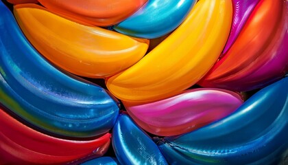 close up vibrant painted balloons abstract background colorful background surface