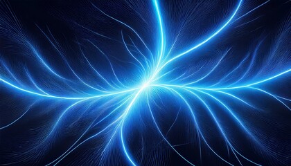 electric blue energy streaks abstract fractal lightning bolts bolt digital art