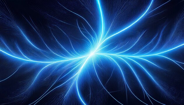 electric blue energy streaks abstract fractal lightning bolts bolt digital art