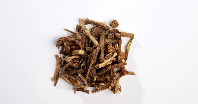 dried Giloy or Guduchi or Tinospora cordifolia stems. indian ayurvedic medicine