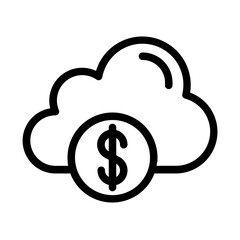 Cloud dollar for finance, investment, and savings