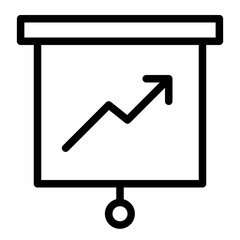 Growth chart presentation Business success icon