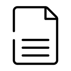 Simple document icon for business and technology
