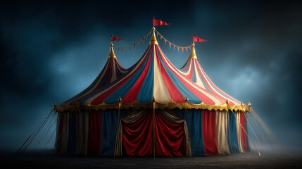 Circus Tent created with Generative AI Technology, ai, generative
