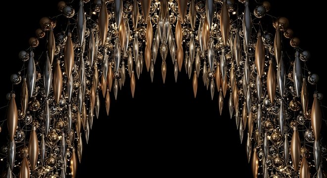 Ornate gothic archway with intricate carvings and dark shadows creates a dramatic entrance