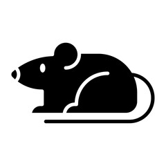 Icono de roedor. Animal, rata. Ilustración vectorial