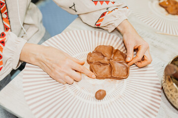 Female Hands Sculpting Clay &ndash; Traditional Pottery Workshop Art