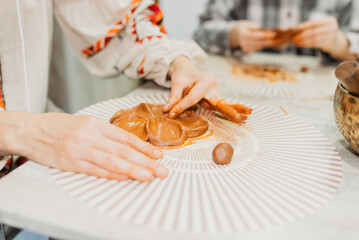 Female Hands Sculpting Clay &ndash; Traditional Pottery Workshop Art