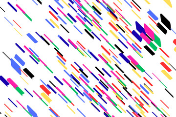 Dynamic abstract colorful diagonal lines pattern, isolated on transparent background