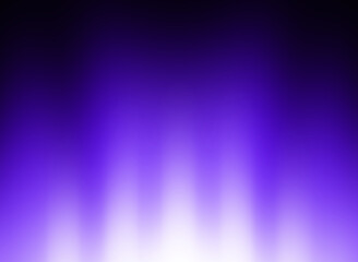 Modern glowing beams of light radiating upward on dark purple colored background