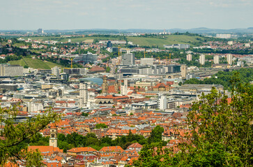 View over downtown Stuttgart