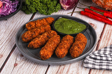 Indian minced meat kebab kofta