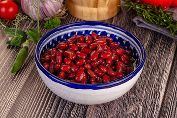 Vegan cuisine canned red kidney beans