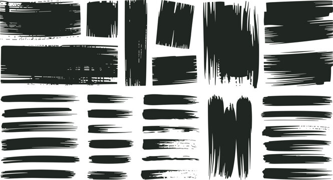 Collection of Dark Gray Brush Stroke Textures grunge
