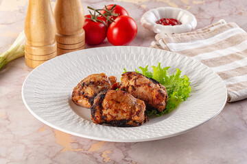 Hot Grilled chicken thigh barbecues
