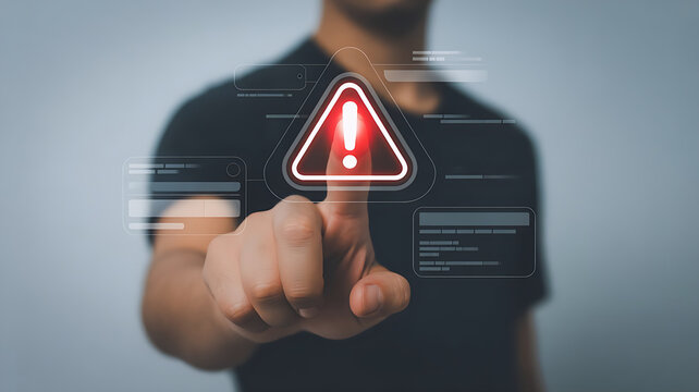 Futuristic Security Warning Symbol