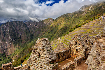 The ruins of Machu Picchu in the Andes of Peru