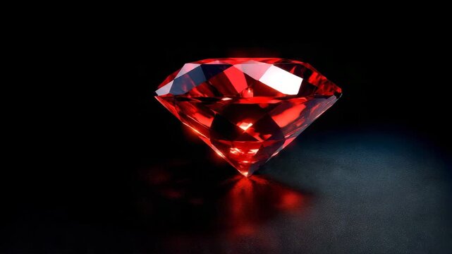 Luxury ruby gemstone with vivid red sparkle

