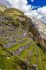 The ruins of Machu Picchu in the Andes of Peru