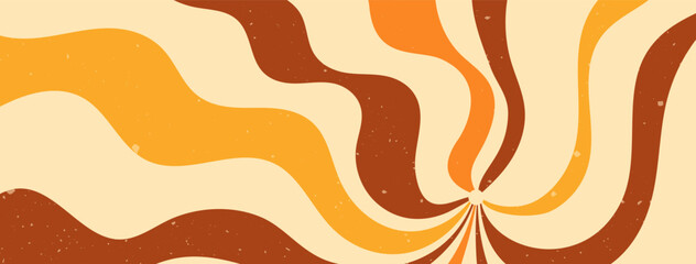 Multicolor groovy Y2K waves. Abstract trippy horizontal background.
