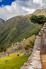 The ruins of Machu Picchu in the Andes of Peru
