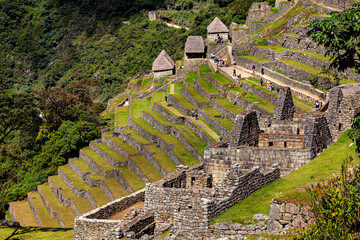 The ruins of Machu Picchu in the Andes of Peru