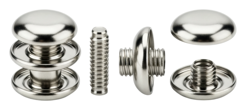 Assembly parts metal fasteners industrial location product isolated on transparent background