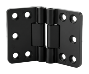 Installing black hinges for doors home improvement isolated on transparent background