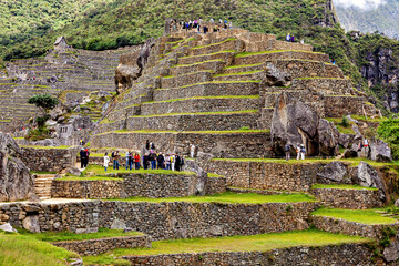 The ruins of Machu Picchu in the Andes of Peru