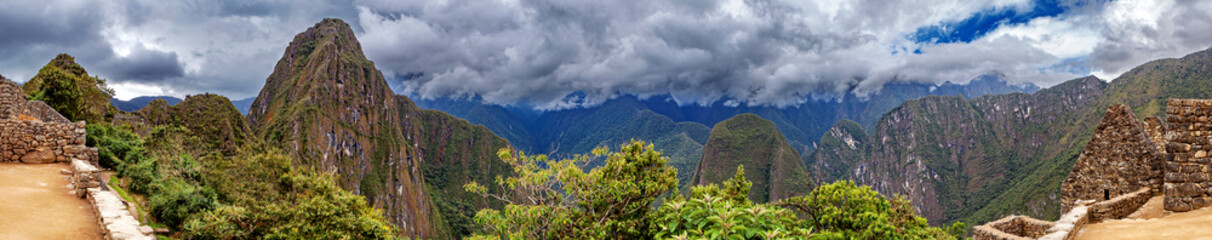 The ruins of Machu Picchu in the Andes of Peru