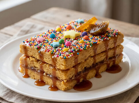 Peruvian turr&oacute;n de Do&ntilde;a Pepa, a delicious traditional dessert from Peru