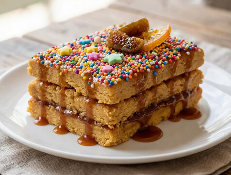 Peruvian turr&oacute;n de Do&ntilde;a Pepa, a delicious traditional dessert from Peru