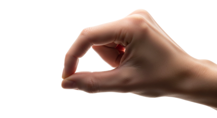 Hand making okay gesture on black background