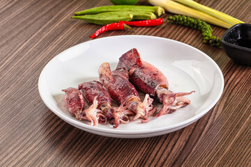Natural dietary seafood Roasted squid