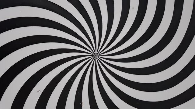 Spiral Swirl Radial Hypnotic Psychedelic illusion rotating background Vector black and white quality vector illustration cut