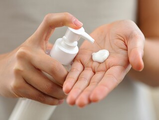 Hand Dispensing Cream from Pump Bottle - Skincare Routine