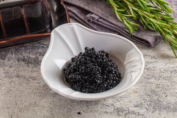Luxury expensive Black caviar roe