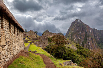 The ruins of Machu Picchu in the Andes of Peru