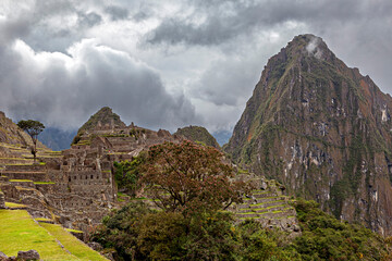 The ruins of Machu Picchu in the Andes of Peru