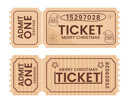 Editable event ticket template isolated paper admit pass entry token design for printing