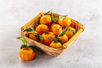 Fresh sweet juicy tangerine heap