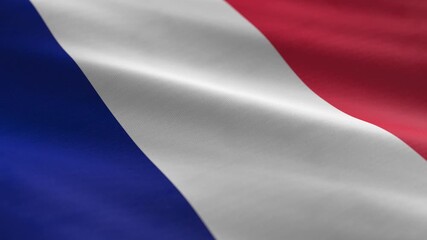 France - waving flag loop - Powered by Adobe