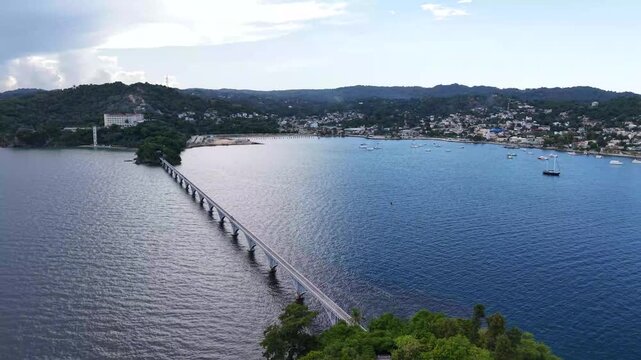 bridge samana downtown aerial view