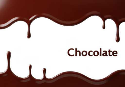 Molten chocolate dripping frame, delicious sweet confectionery design element isolated on transparent background