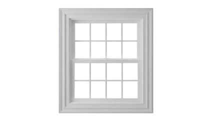 Obraz premium White Double Hung Window Frame Keywords: window, frame, white, architectural, building