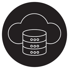 Cloud Storage Icon, Online Cloud Storage, Secure Data Backup, Digital File Storage, Cloud Data Platform, vector