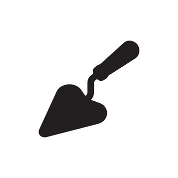 Trowel silhouette icon vector flat design