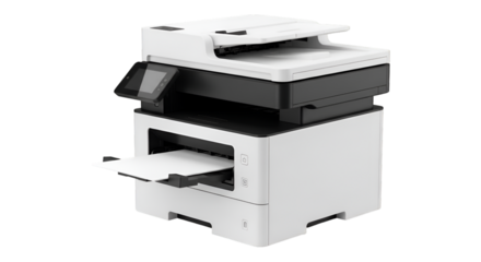 White Multifunction Printer with Touchscreen scanner