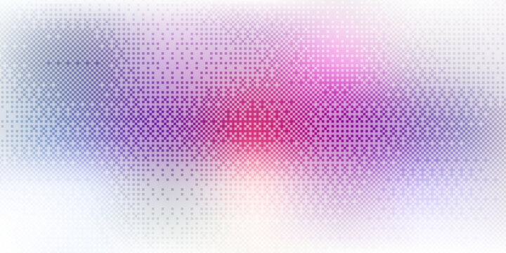 Pixelated bitmap gradient Y2K aesthetics texture. Neon color dither pattern background. 8 bit video game screen wallpaper. Retro glitchy pixel art illustration. Abstract vector illustration